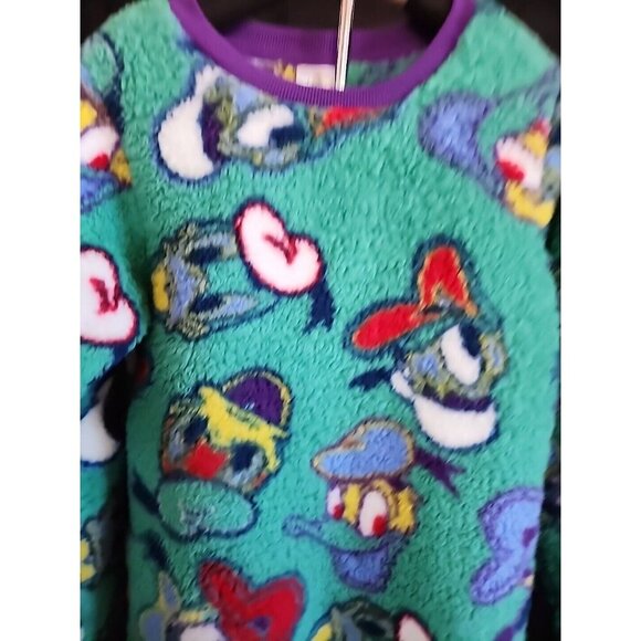 Disney Parks Donald Duck Sherpa Fleece Pullover Sweater, Long‎ Sleeve, Size Xl - Picture 2 of 7